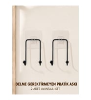2 Adet Çok Amaçlı Yapışkanlı Askı Ev Mutfak Banyo Düzenleyici