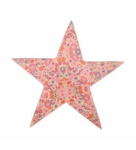 Vitale Şiva Çiçek Desenli Dekoratif Yıldız Pembe 25x4 cm AK.FQ0017