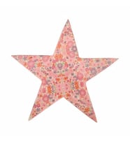 Vitale Şiva Çiçek Desenli Dekoratif Yıldız Pembe 25x4 cm AK.FQ0017