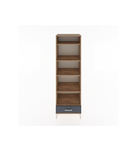 Hyperion Dolap 5 Raflı Tek Çekmeceli 60x44x195 Çam-Antrasit