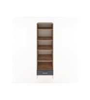 Hyperion Dolap 5 Raflı Tek Çekmeceli 60x44x195 Çam-Antrasit