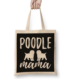 Poodle Mom 09 Bez Çanta Uzun Saplı