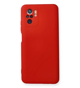 Redmi Note 10 Kılıf Nano içi Kadife Silikon - Kırmızı