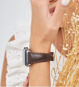 vagave Apple Watch 42 mm 44 mm 45mm 49mm 3 4 5 6 7 se 8 9 ve Ultra Ultra 2 Uyumlu Kadın Deri Kordon Saat Kayışı (Kahverengi)