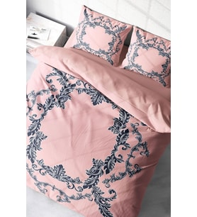 Çift Kişilik Nevresim Takımı Sık Dokuma Pamuk Saten 3d Özel Tasarım Pink Baraque