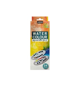 Pebeo Watercolor Oval Dizayn Aquarell 24Lü Set Plastik Kutu