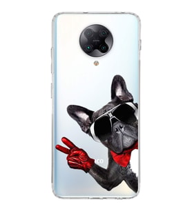 PrintiFy Xiaomi Poco F2 Pro ile Uyumlu 1mm Slim Fit Köpek 2 050e Baskılı Şeffaf  Kılıf