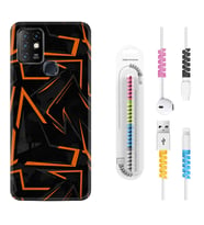 INFINIX Hot 8 9 10 11S Hot 10 Play 10T Kılıf Kablo Koruma Spiral Silikon Zigzaglar 1651