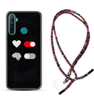 Realme 5i 5 Pro 6i 7 Pro 8 Kılıf Boyun Asklı Rasta Silikon Love Brain 1722
