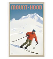 Kayak Dağı Hood Seyahat Poster Tablo Ahşap Poster Dekoratif