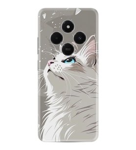 Xiaomi 14C Kılıf Boutique Baskılı Resimli Beyaz Kedi Pcode -061