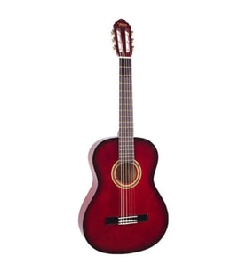 Valencia VC101TRDS Klasik Gitar 1/4 (Kırmızı)  Sap Çelikli - 4-6 Yaş İçin - Minik Boy