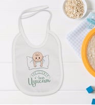 BK Kids Çok İlişmen Tasarımlı Beyaz Bebek Mama Önlüğü-1