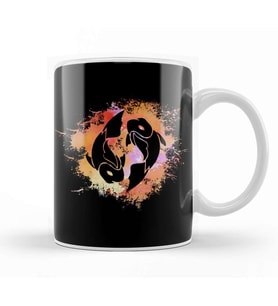 Psices Zodiac Birthday Sign Astrology Fish Kupa Bardak Porselen