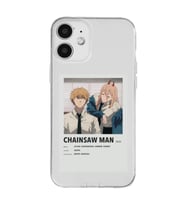 Iphone 12 Uyumlu Chainsaw Man Anime Tasarımlı Şeffaf Telefon Kılıfı