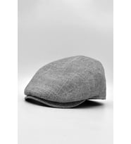 Erkek Keten Premium Siyah Şapka Yazlık Flat Cap Kasket