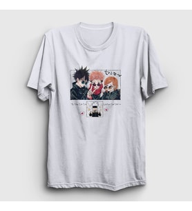 Presmono Unisex Beyaz Lost In Paradise V3 Jujutsu Kaisen T-Shirt 351978tt