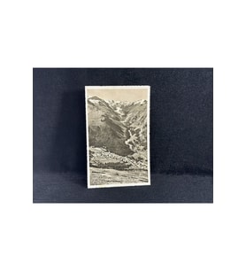 1938 yılında postadan geçmiş İsviçre Kartpostal Pontresina Manzara