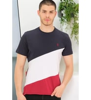 T8590 DEWBERRY ERKEK T-SHIRT-DÜZ LACİVERT