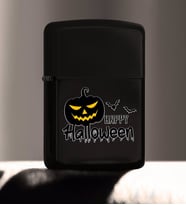 BK Gift Happy Halloween Tasarımlı Renkli Baskılı Siyah Benzinli Metal Çakmak-6