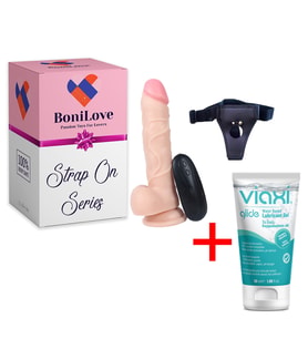 Bonilove Ultra Güçlü Titreşime Sahip 10 Modlu Realistik Yapay Penis+Jel