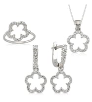 Gümüş Çiçek Bayan Set