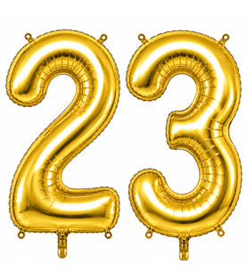 23 Rakam Folyo Balon Altın Rengi (36 cm)