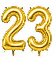 23 Rakam Folyo Balon Altın Rengi (36 cm)