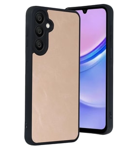 Mey İthalat® Samsung Galaxy A37 5G Aras Deri Kapak - Pudra