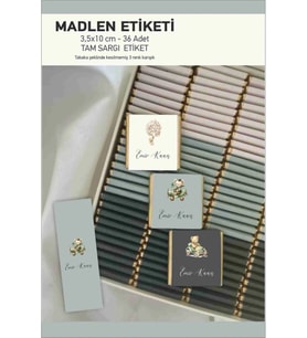 Erkek Bebek Madlen Çikolata Etiketi Sargı Etiket 3,5 cm 36 Adet