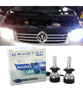 Vw Transporter T5 Led Xenon Uzun + Kısa Far Ampulü H4 Access Yeni Seri Beyaz