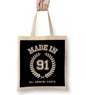 1991 Made In 91 All Genuine Parts Bez Çanta Uzun Saplı