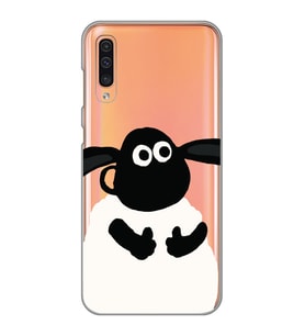 Samsung Galaxy A70 Uyumlu Koyun Tasarımlı Şeffaf Telefon Kılıfı