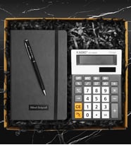 Babalar Gününe Özel Kişiye Özel Defter & Kalem & Hesap Makinesi Hediye Seti