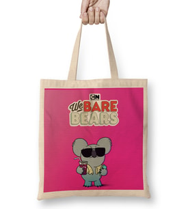 Nom Nom We Bare Bears 02 Bez Çanta Uzun Saplı