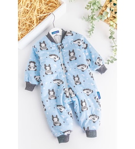 Panda Figürlü Erkek Bebek/Çocuk Uyku Tulumu (Mavi)