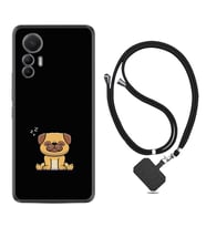 Xiaomi 12 Lite Kılıf Resimli Boyun Askılı İpli Desenli Silikon Series Uyuyan Köpek 1875