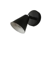 Rsylight Metal Mafsallı Siyah Spot 180 Derece Armatür  Aplik Günışığı Led Ampullü