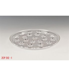 34 CM YUVARLAK POLYCARBONAT TEPSİLİ, 21 'Lİ ŞAT SERVİSİ