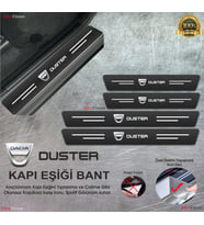 Dacia  Duster Karbon Kapı Eşiği Koruyucu Suni Deri 4'lü Set