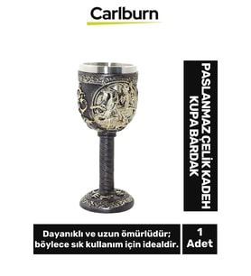 Özel Tasarım Dekoratif Şık Hediyelik Sevgili Arkadaş Paslanmaz Çelik Kupa Bardak 19*7 Cm
