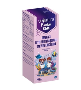 VeNatura Premium Kids Omega 3 Tutti Frutti Aromalı Takviye Edici Gıda 150 ml