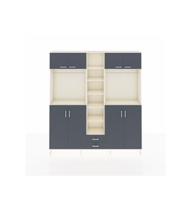 Arges Gardrop 14 Raflı 2 Çekmeceli 2 Askılı 220x30x243 Aytaşı-Antrasit