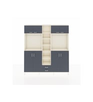 Arges Gardrop 14 Raflı 2 Çekmeceli 2 Askılı 220x30x243 Aytaşı-Antrasit