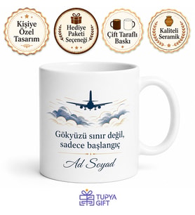 Yükseklerde Uçanlara Özel Kahve Kupası Hediye Bardak