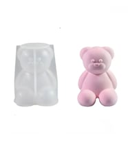 Epoksi Silikon Taş Tozu Beton Mum Kalıbı Büyük Boy Sevimli Ayıcık Kalıbı 7.8x7x6.7 CM
