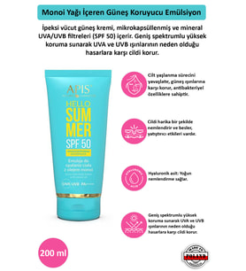 Güneş Kremi  SPF 50 Monoi Yağlı - 200ml