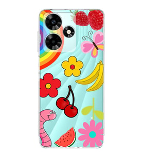 PrintiFy İnfinix Hot 30i ile Uyumlu Water Color 5  Kamera Korumalı Şeffaf  Kılıf