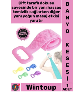 #Kese Silikon Masaj Etkili Peeling Arındırıcı Esnek Derin Banyo Sırt Kesesi Çift Taraflı 70 Cm