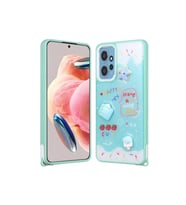 Xiaomi Redmi Note 12 4G Uyumlu Kılıf Parlayan Simli Kabartma Figürlü Zore Cevze Kapak